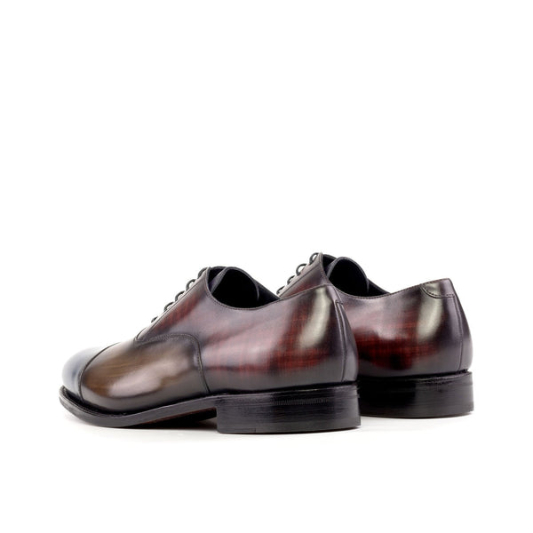 Ambrogio Bespoke Men's Shoes Multi-Color Patina Leather Lace-Up Oxfords (AMB2280)-AmbrogioShoes