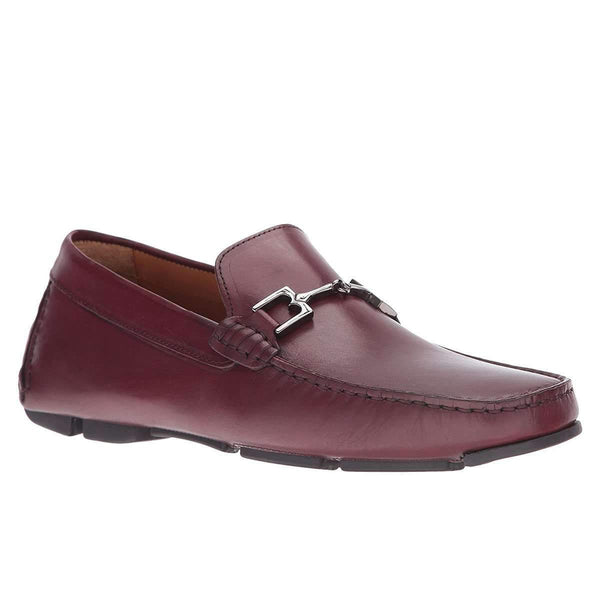 Bruno Magli Luxury Italian Handcrafted Monza Mens Shoes Burgundy Suede Moccasins (BMS1001)-AmbrogioShoes