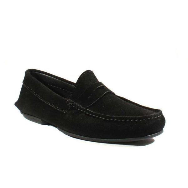 Cesare Paciotti Luxury Italian Mens Shoes Black Suede Moccasins (CPM2345)-AmbrogioShoes