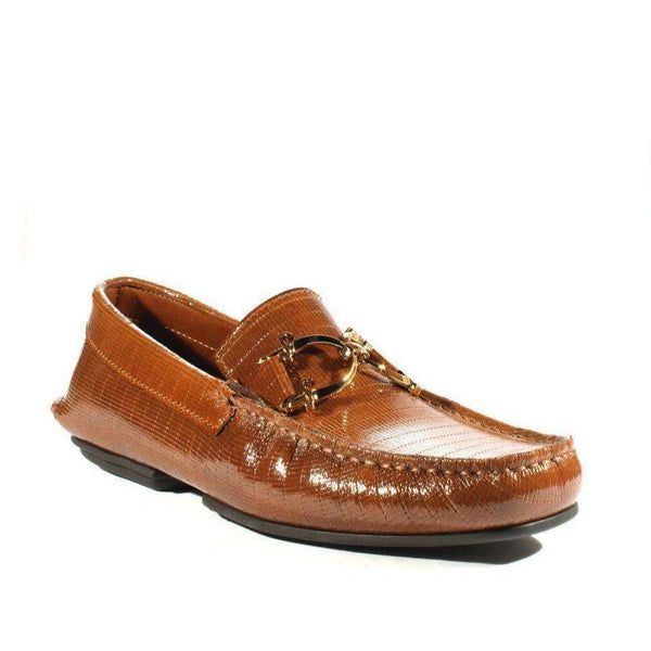 Cesare Paciotti Luxury Italian Mens Shoes Brown Glass Leather Moccasins (CPM2351)-AmbrogioShoes