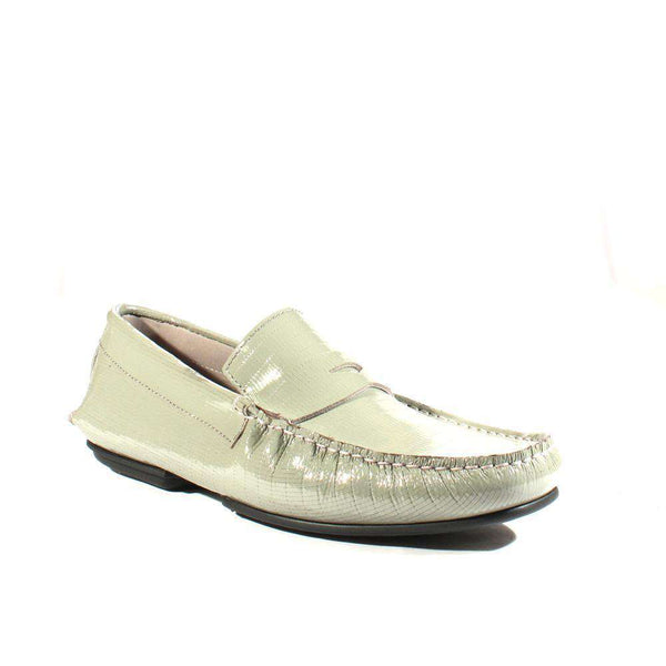 Cesare Paciotti Luxury Italian Mens Shoes Fumo Textured Patent Leather Moccasins (CPM2347)-AmbrogioShoes