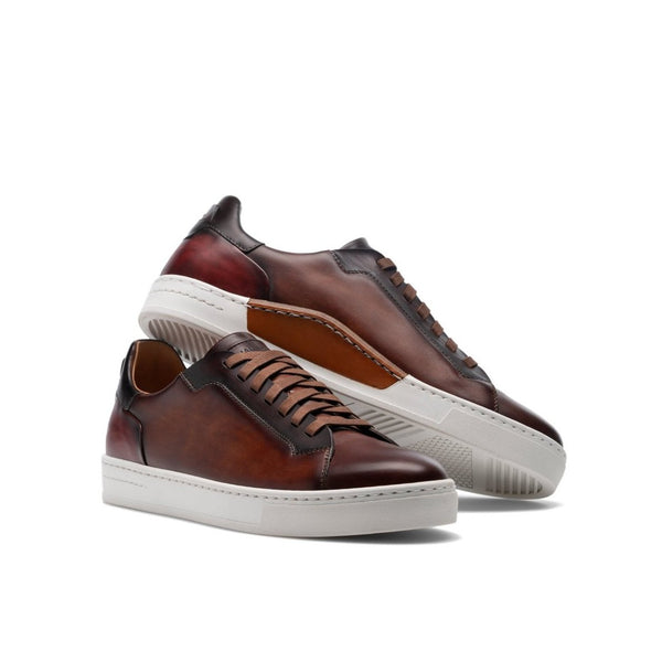 Magnanni 22464 Amadeo Men's Shoes Cognac & Brown Calf-Skin Leather Casual Sneakers (MAG1014)-AmbrogioShoes