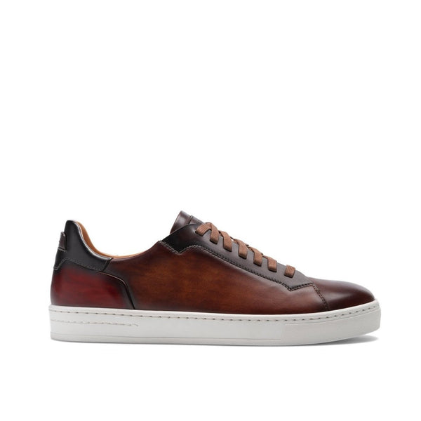 Magnanni 22464 Amadeo Men's Shoes Cognac & Brown Calf-Skin Leather Casual Sneakers (MAG1014)-AmbrogioShoes