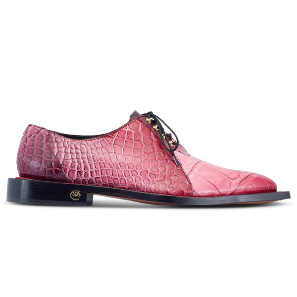 Mauri Candyman 4948/2 Men's Shoes Ruby Red Combo Exotic Alligator Oxfords (MA5468)-AmbrogioShoes