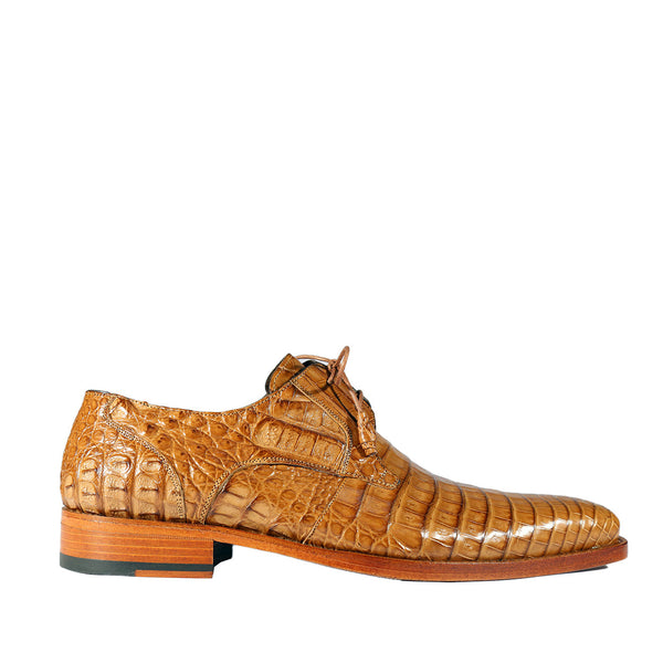 Mezlan 13584-F Anderson Men's Shoes Camel Exotic Crocodile Derby Oxfords (MZS3450)-AmbrogioShoes