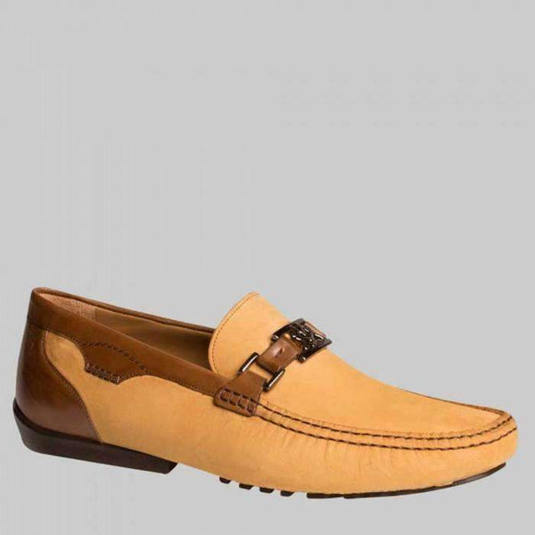 Mezlan Taddeo Mens Luxury Shoes Camel & Tan Suede & Nubuck Moccasins (MZW2938)-AmbrogioShoes