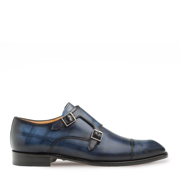 Mezlan Valkyrie Men's Shoes Electric Blue Double Monk-Straps Loafers 9368 (MZ3177)-AmbrogioShoes