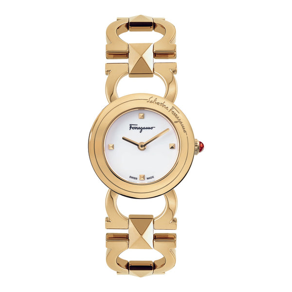 Salvatore Ferragamo Double Gancini Stud Bracelet Watch