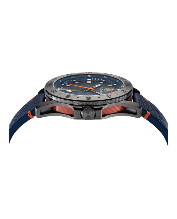 Versace Sport Tech GMT Leather Watch
